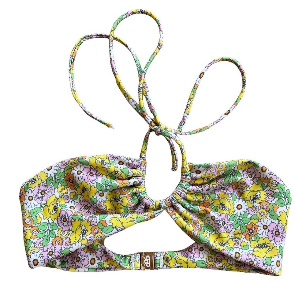 Khassani Swimwear Mini Flowers Print Floral Holly Bikini Top